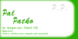pal patko business card